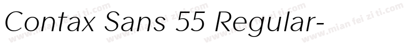Contax Sans 55 Regular字体转换